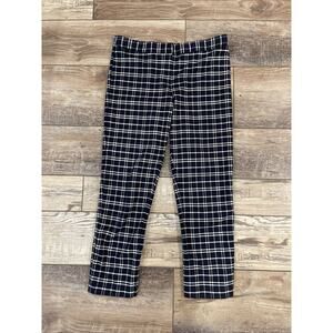 Amanda and Chelsea Navy Blue Plaid Trouser Pant Size 10